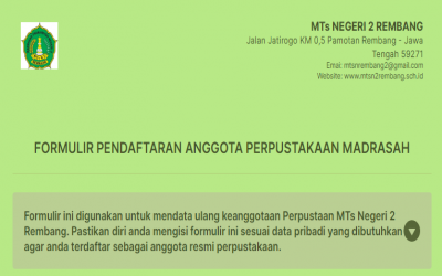 Pendaftaran Anggota Perpustakaan