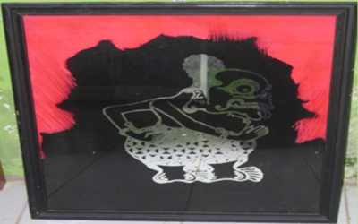 Lukisan Cermin Perak Dengan  Metode Pelarut  Asam